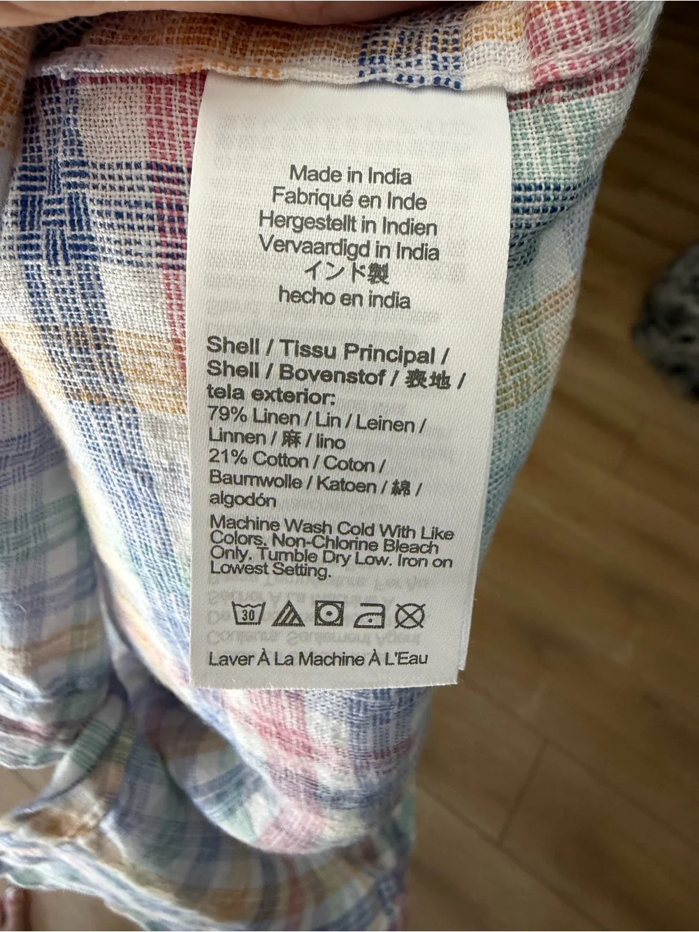 J. Crew Pastel Multi-Color Plaid Button-Down Shirt